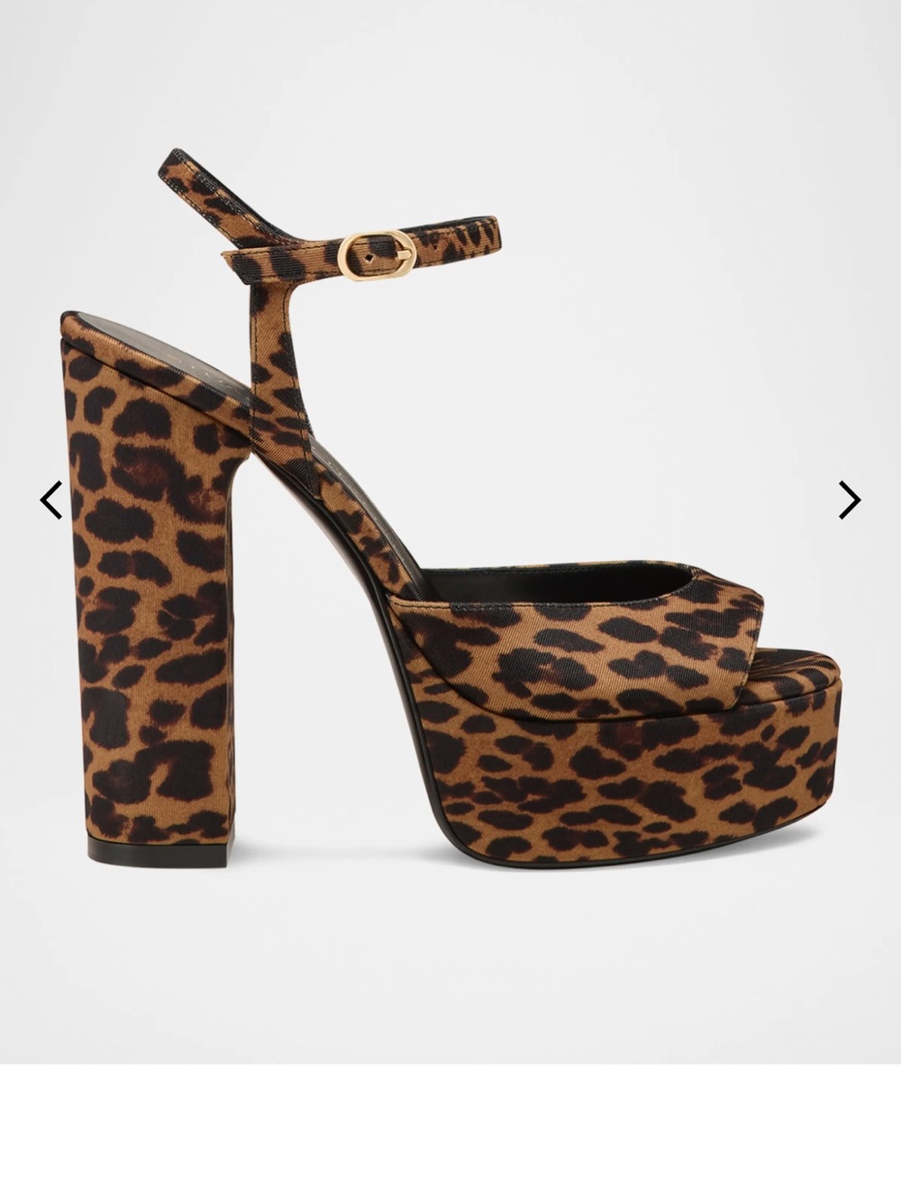 Stuart Weitzman Leopard Print Platform Sandal - Brown/Black